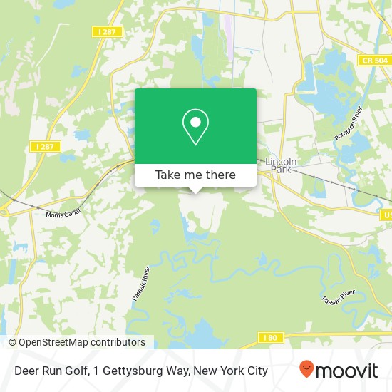 Mapa de Deer Run Golf, 1 Gettysburg Way