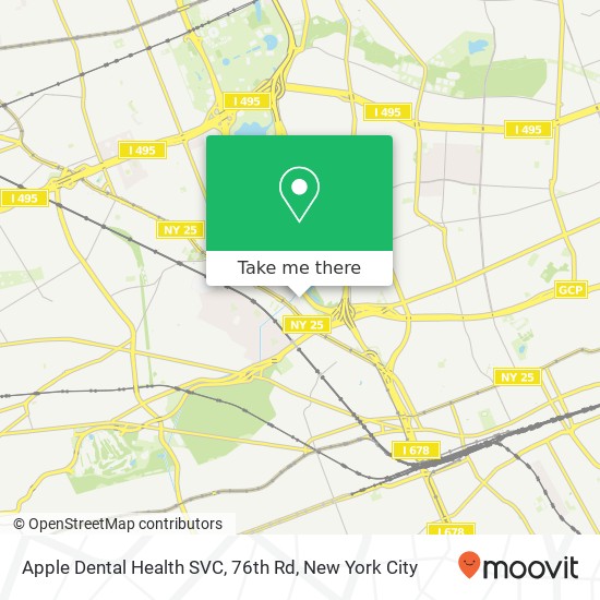 Apple Dental Health SVC, 76th Rd map
