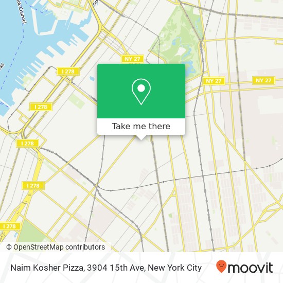 Mapa de Naim Kosher Pizza, 3904 15th Ave