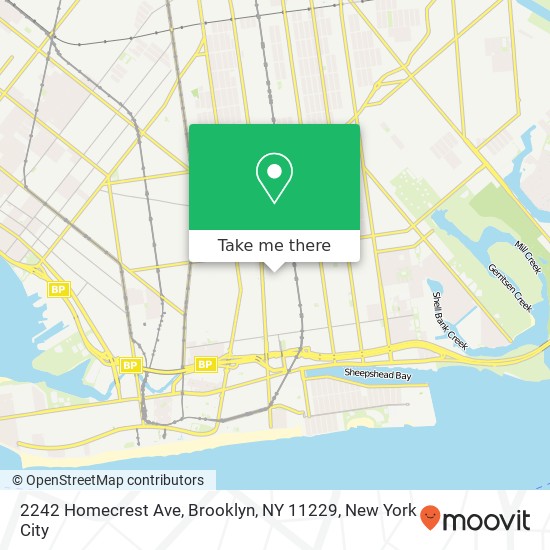 2242 Homecrest Ave, Brooklyn, NY 11229 map