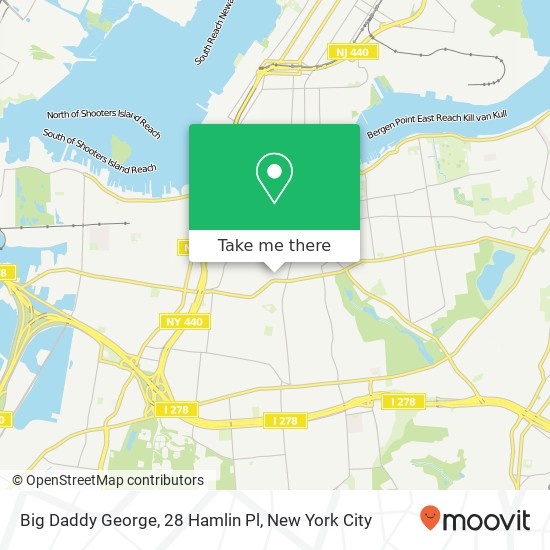 Mapa de Big Daddy George, 28 Hamlin Pl