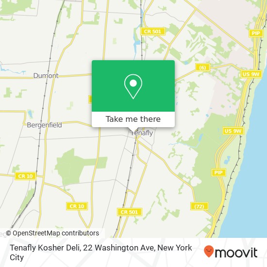 Tenafly Kosher Deli, 22 Washington Ave map