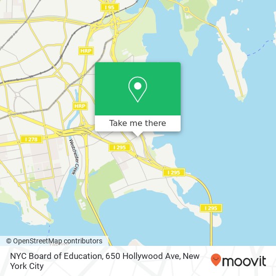 Mapa de NYC Board of Education, 650 Hollywood Ave