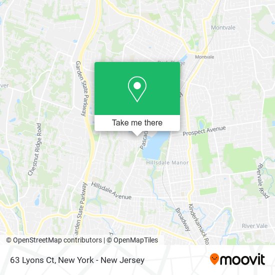 Mapa de 63 Lyons Ct, Woodcliff Lake, NJ 07677