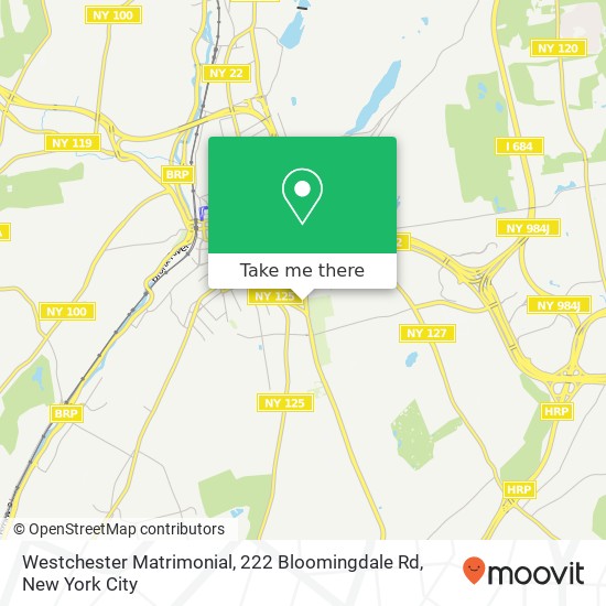 Westchester Matrimonial, 222 Bloomingdale Rd map