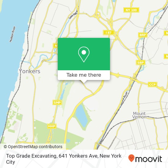 Mapa de Top Grade Excavating, 641 Yonkers Ave