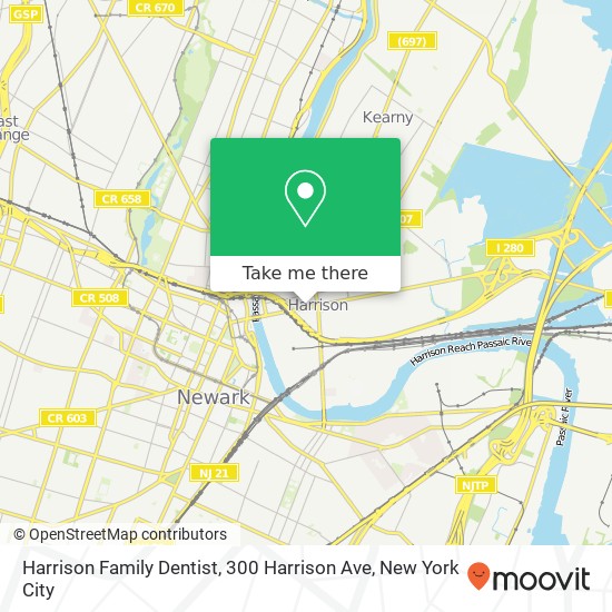Harrison Family Dentist, 300 Harrison Ave map
