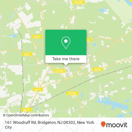 Mapa de 161 Woodruff Rd, Bridgeton, NJ 08302