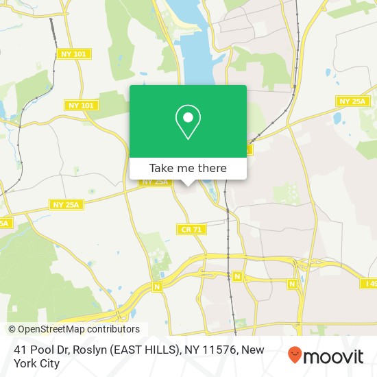 41 Pool Dr, Roslyn (EAST HILLS), NY 11576 map