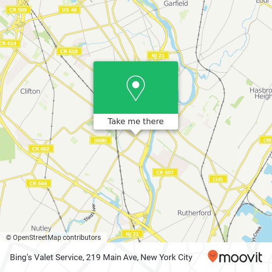 Mapa de Bing's Valet Service, 219 Main Ave