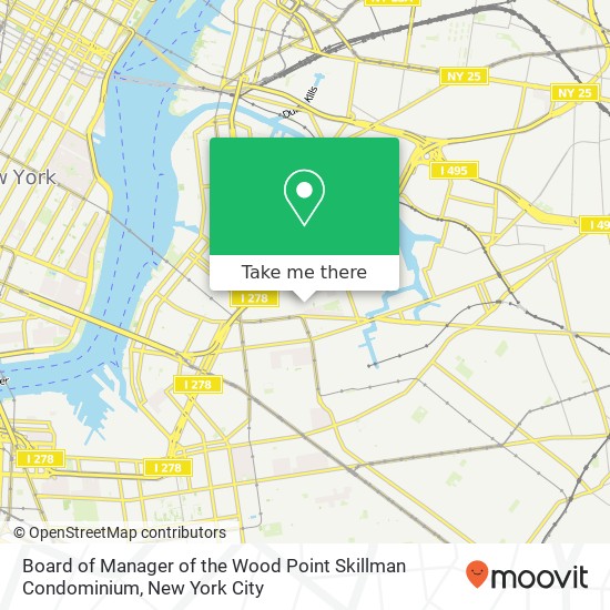 Mapa de Board of Manager of the Wood Point Skillman Condominium