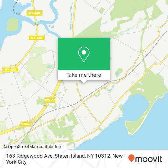 Mapa de 163 Ridgewood Ave, Staten Island, NY 10312