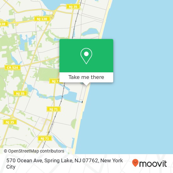Mapa de 570 Ocean Ave, Spring Lake, NJ 07762