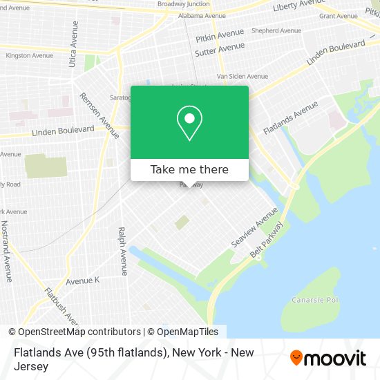 Flatlands Ave (95th flatlands) map