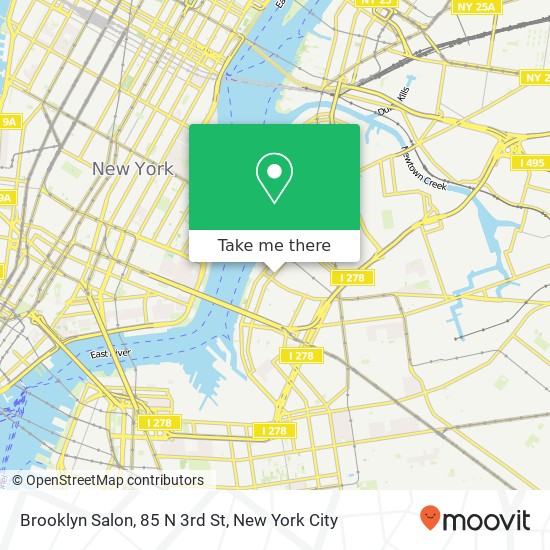 Mapa de Brooklyn Salon, 85 N 3rd St