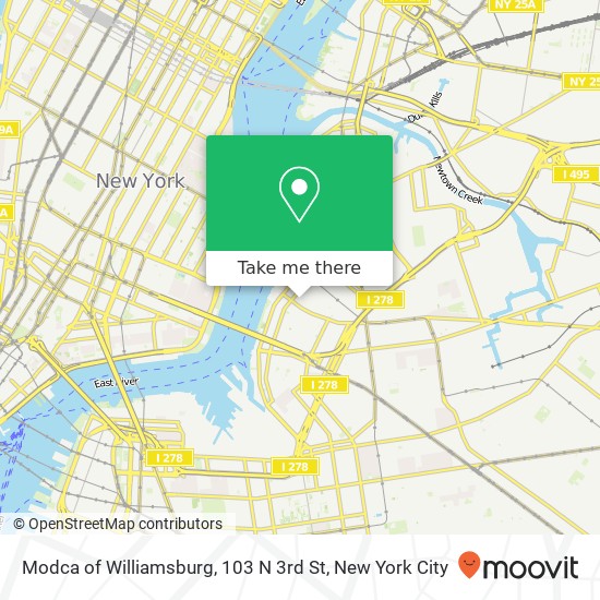 Modca of Williamsburg, 103 N 3rd St map