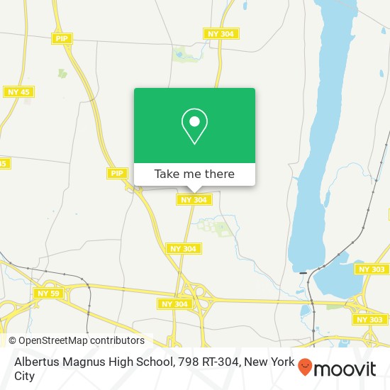 Albertus Magnus High School, 798 RT-304 map