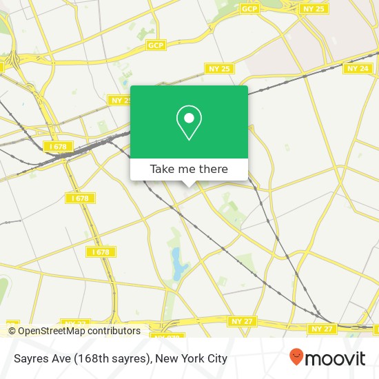 Mapa de Sayres Ave (168th sayres), Jamaica, NY 11433