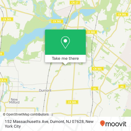 152 Massachusetts Ave, Dumont, NJ 07628 map