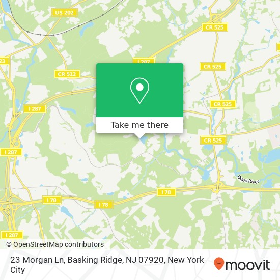 23 Morgan Ln, Basking Ridge, NJ 07920 map