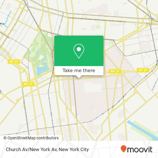 Church Av/New York Av map
