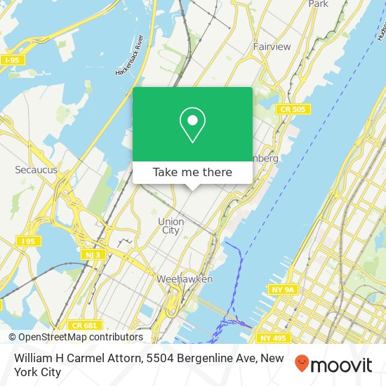 William H Carmel Attorn, 5504 Bergenline Ave map