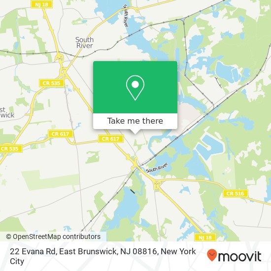 22 Evana Rd, East Brunswick, NJ 08816 map
