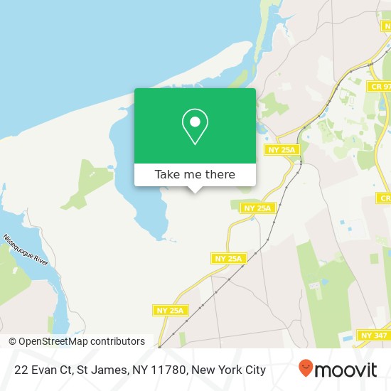 Mapa de 22 Evan Ct, St James, NY 11780