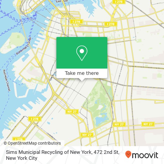 Sims Municipal Recycling of New York, 472 2nd St map