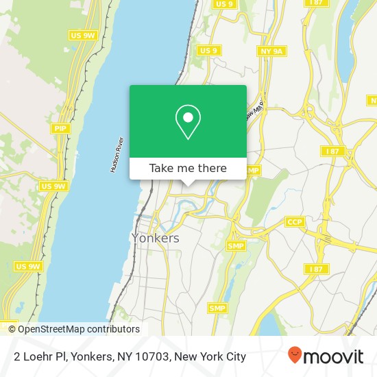 Mapa de 2 Loehr Pl, Yonkers, NY 10703