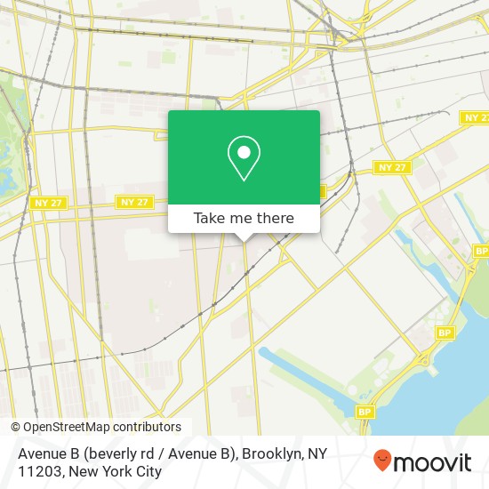 Avenue B (beverly rd / Avenue B), Brooklyn, NY 11203 map