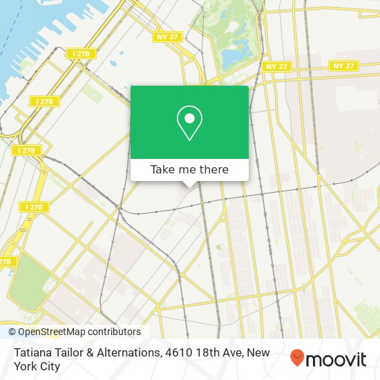 Tatiana Tailor & Alternations, 4610 18th Ave map