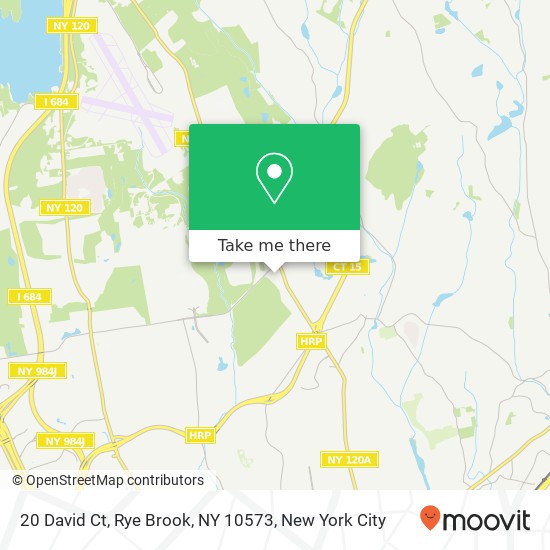 Mapa de 20 David Ct, Rye Brook, NY 10573