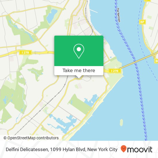 Mapa de Delfini Delicatessen, 1099 Hylan Blvd