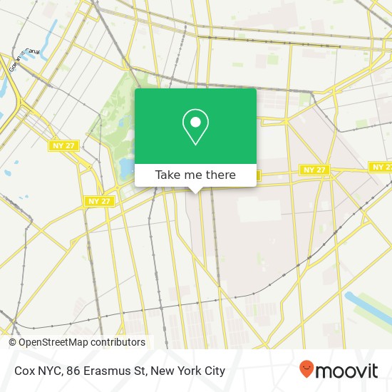 Mapa de Cox NYC, 86 Erasmus St