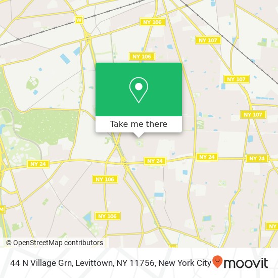 Mapa de 44 N Village Grn, Levittown, NY 11756