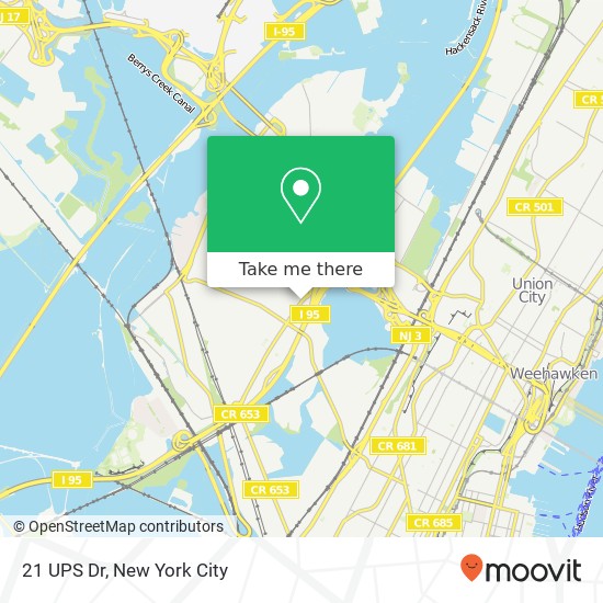 Mapa de 21 UPS Dr, Secaucus, NJ 07094