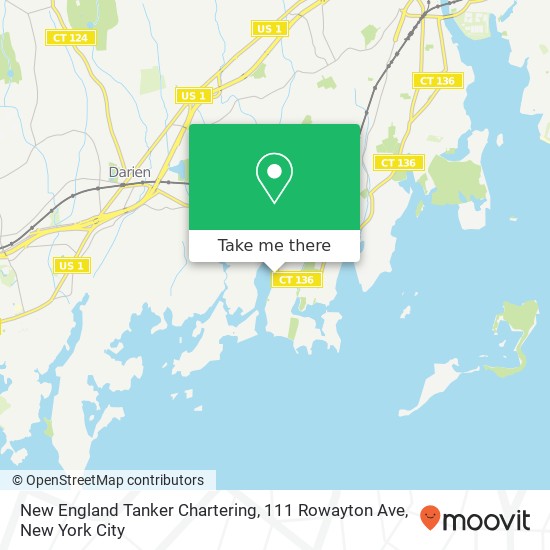 Mapa de New England Tanker Chartering, 111 Rowayton Ave