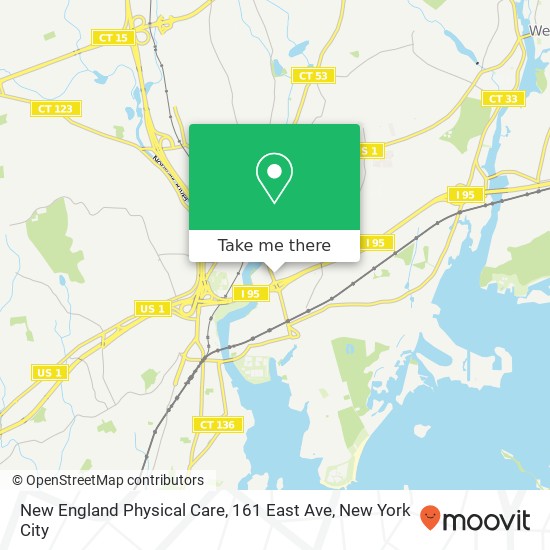 Mapa de New England Physical Care, 161 East Ave