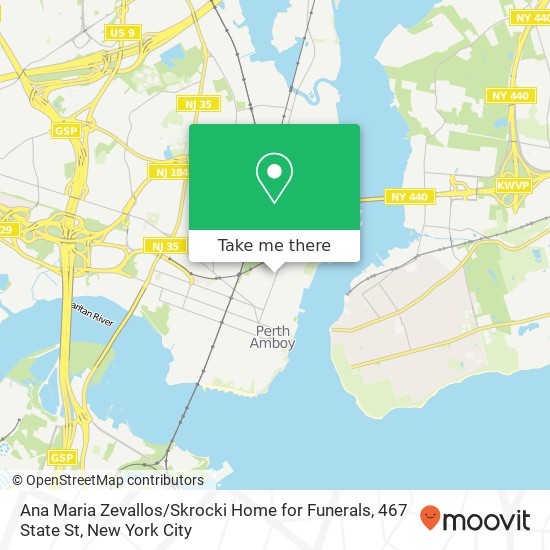 Mapa de Ana Maria Zevallos / Skrocki Home for Funerals, 467 State St
