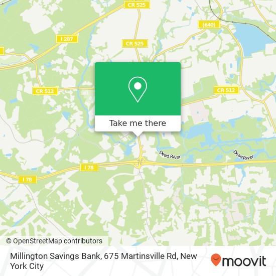 Millington Savings Bank, 675 Martinsville Rd map