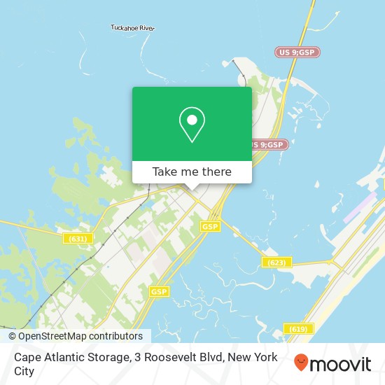 Cape Atlantic Storage, 3 Roosevelt Blvd map