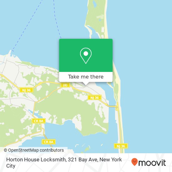 Mapa de Horton House Locksmith, 321 Bay Ave