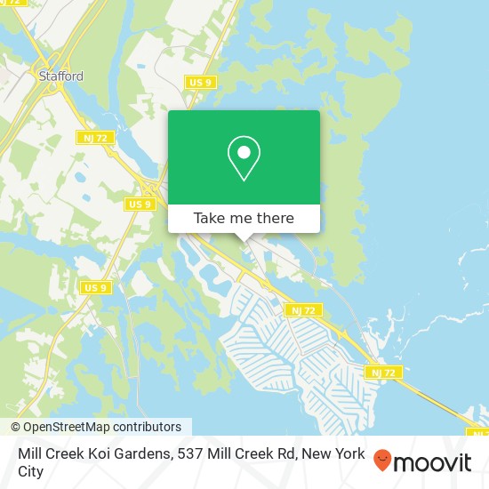 Mapa de Mill Creek Koi Gardens, 537 Mill Creek Rd