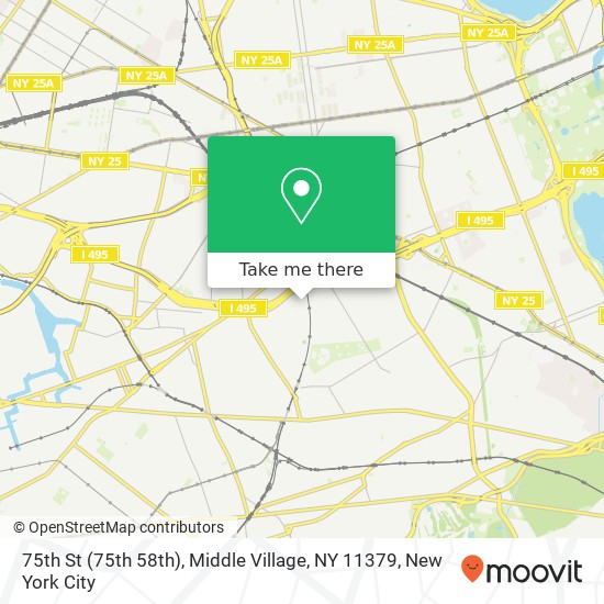75th St (75th 58th), Middle Village, NY 11379 map