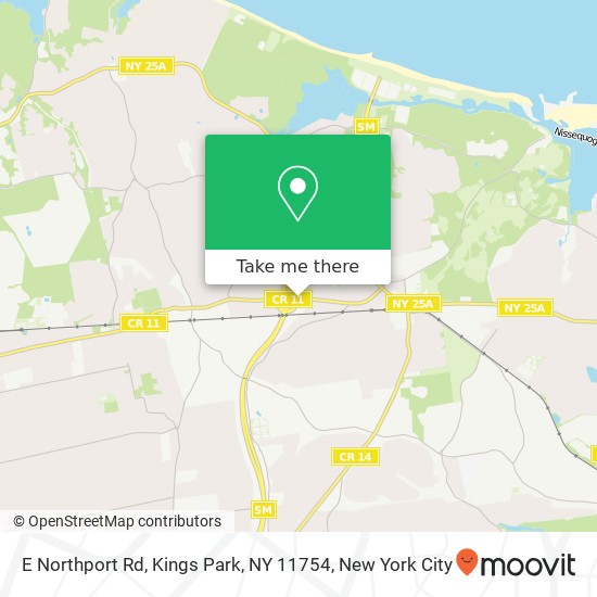 Mapa de E Northport Rd, Kings Park, NY 11754