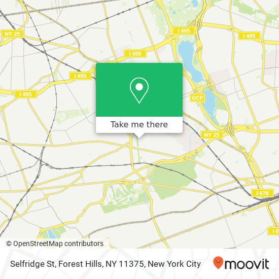 Mapa de Selfridge St, Forest Hills, NY 11375