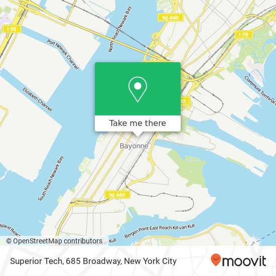 Mapa de Superior Tech, 685 Broadway