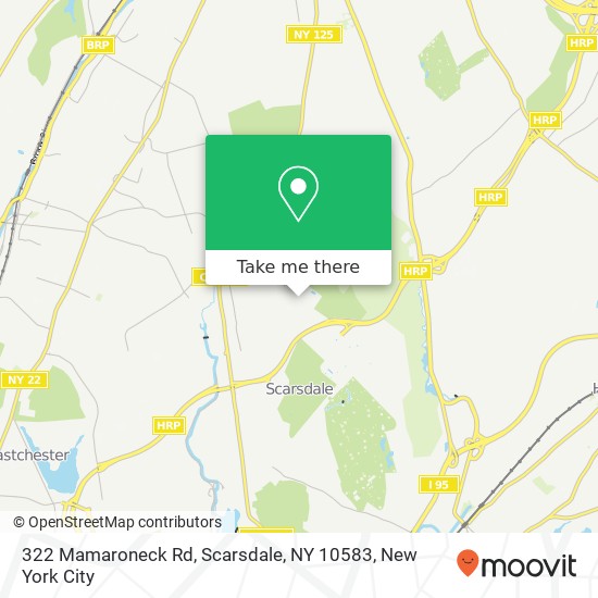 Mapa de 322 Mamaroneck Rd, Scarsdale, NY 10583