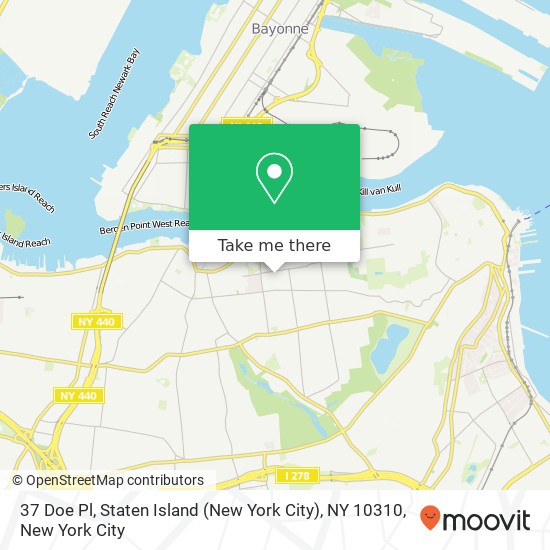 37 Doe Pl, Staten Island (New York City), NY 10310 map